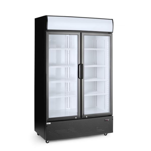 Hátulról megvilágított panellel rendelkező hűtőszekrény, kétajtós, Arktic, 512L, Fekete, 220-240V/510W, 1120x585x(H)1900mm 233795