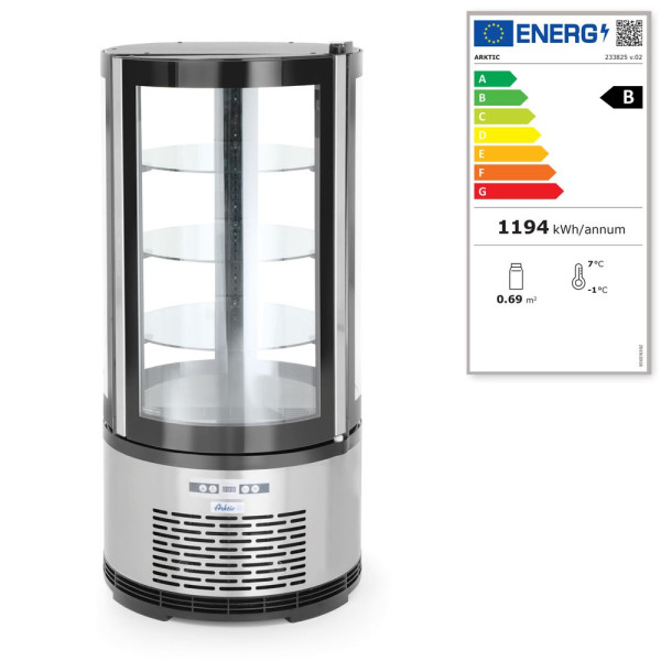 Süteményes vitrin , Arktic, 100L, 230V/210W, ⌀480x(H)1065mm 233825