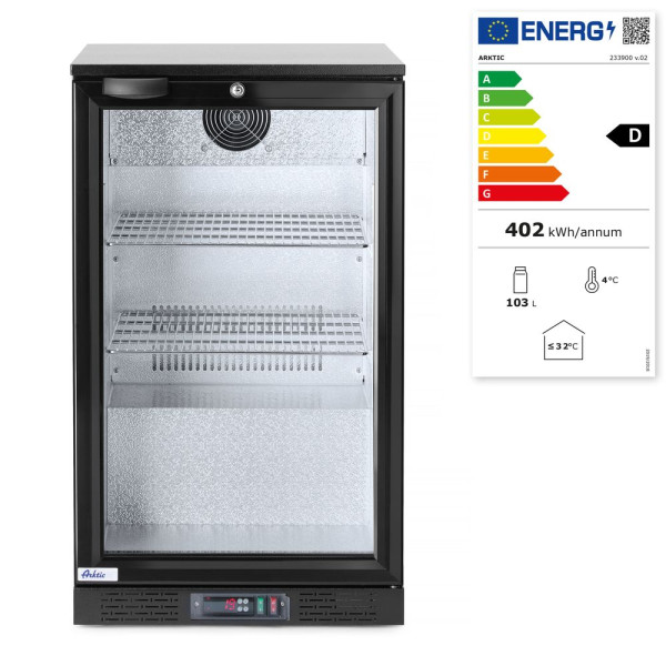 Egyajtós, pult alá helyezhető bárhűtő, italok hűtésére., Arktic, 86L, Fekete, 220-240V/120W, 500x530x(H)865mm 233900