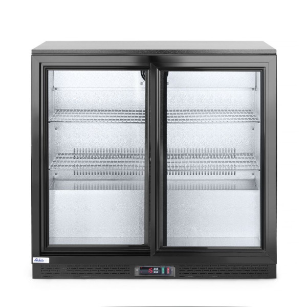 Hátsó hűtőrúd dupla tolóajtóval, Arktic, 158L, Fekete, 220-240V/160W, 900x520x(H)865mm 233917