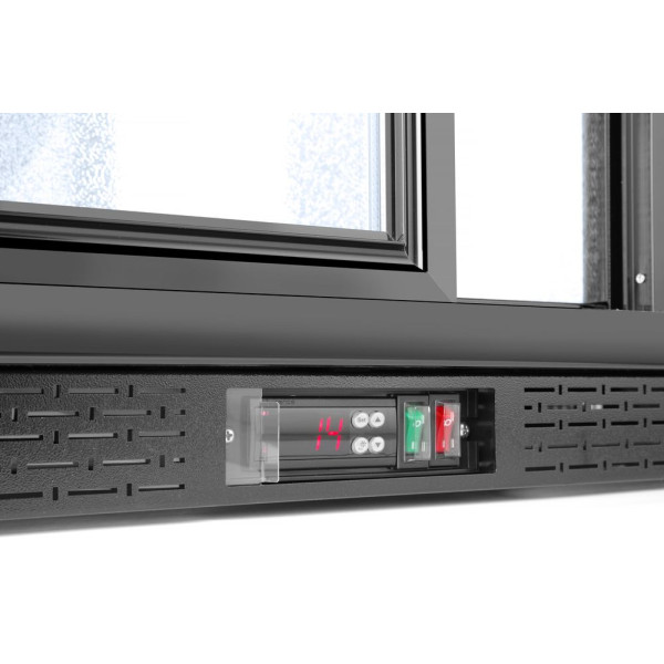 Hátsó hűtőrúd dupla tolóajtóval, Arktic, 158L, Fekete, 220-240V/160W, 900x520x(H)865mm 233917