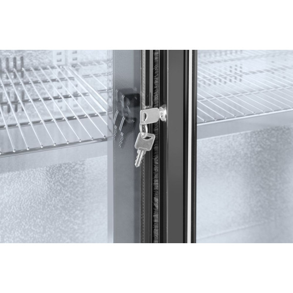 Hátsó hűtőrúd dupla tolóajtóval, Arktic, 158L, Fekete, 220-240V/160W, 900x520x(H)865mm 233917