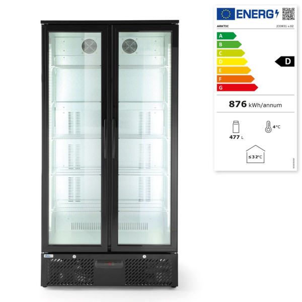 Kétajtós hátsó hűtő, Arktic, 384L, Fekete, 220-240V/365W, 900x530x(H)1820mm 233931