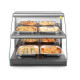 Kvarc fűtéses pultra helyezhető melegentartó vitrin két szintes, HENDI, 230V/560W, 650x485x(H)630mm 233962