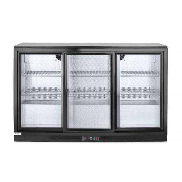 Hátsó hűtőrúd három tolóajtóval, Arktic, 254L, Fekete, 220-240V/160W, 1350x520x(H)865mm 235836