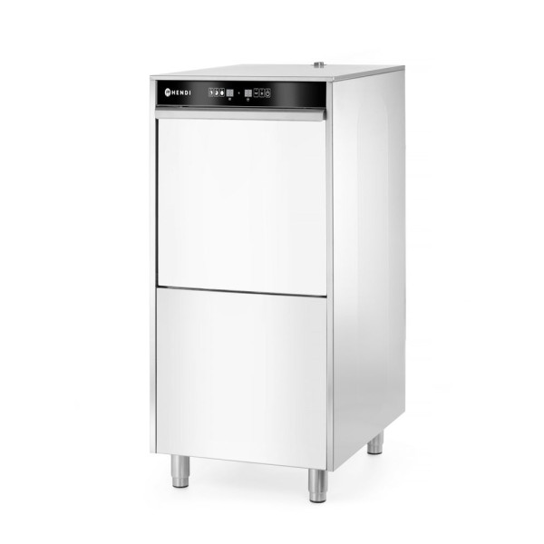 50x60 mosogatógép tálcákhoz és edényekhez – elektronikusan vezérelt, mosószeradagoló rendszerrel és leeresztő szivattyúval, HENDI, 400V/7100W, 595x777x(H)1335mm 236574