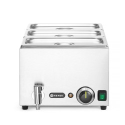 Bain-marie vízfürdős melegentartó leeresztő csappal Ranger, HENDI, GN 1/1, 230V/1000W, 605x332x(H)242mm 238868