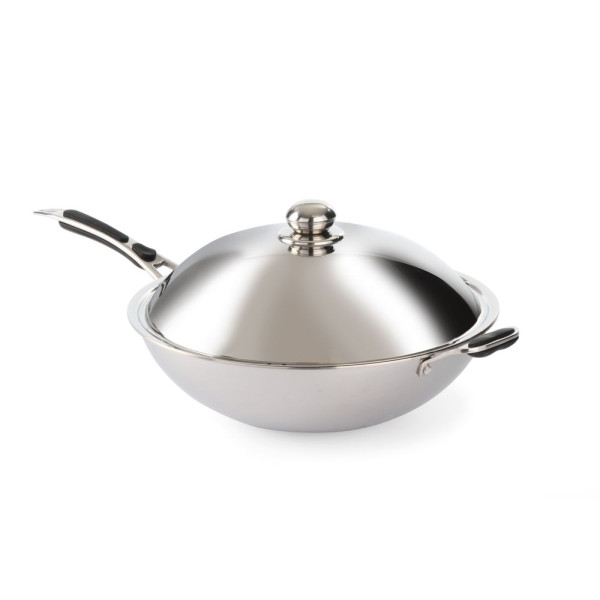 Indukciós főzőlap 3500 wok modell, HENDI, Profi Line, Indukciós wok + wok serpenyő, 230V/3500W, 340x450x(H)295mm 239681