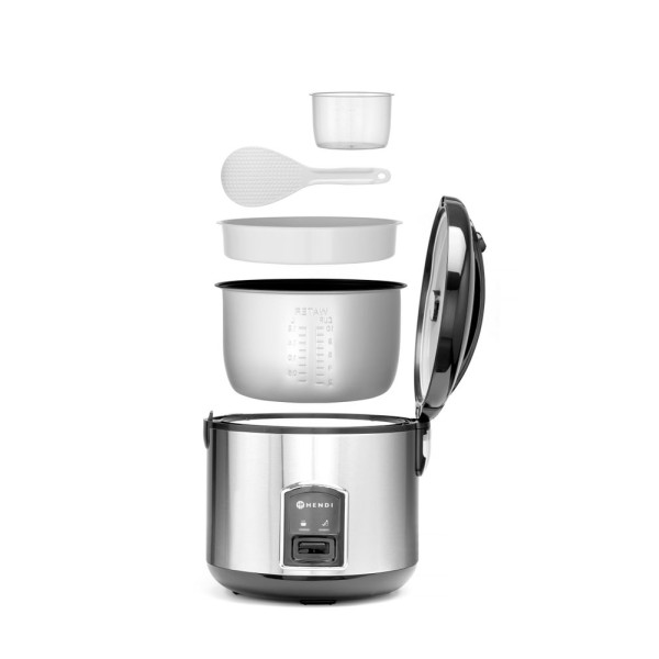 Rizsfőző gőzölő funkcióval, HENDI, Profi Termékcsalád, 1,8L, 230V/700W, ⌀280x(H)285mm 240410