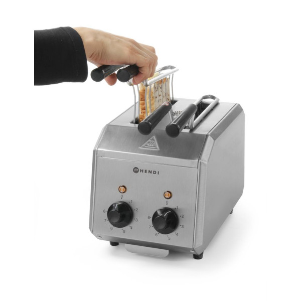 Kenyérpirító toaster, HENDI, 230V/1200W, 215x300x(H)270mm 261163