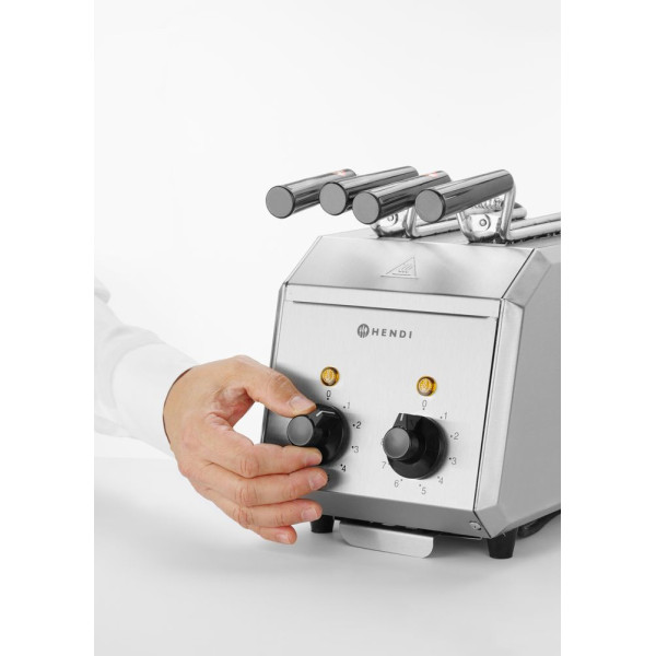 Kenyérpirító toaster, HENDI, 230V/1200W, 215x300x(H)270mm 261163