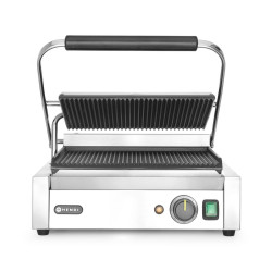 Kontakt grill Pannini, HENDI, Bordázott tetejű és aljú, 230V/2200W, 430x375x(H)216mm 263655