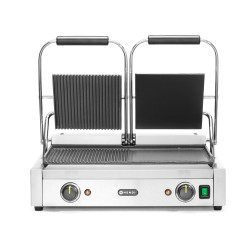 Kontakt grill - dupla verzió, HENDI, fele sima, fele bordázott, 230V/3600W, 570x375x(H)216mm 263907