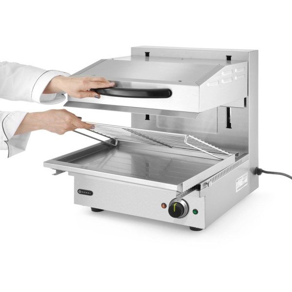 Emelhető Salamander grill, 450 mm munkamagassággal, HENDI, 230V/2800W, 470x520x(H)530mm 264607