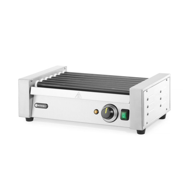 Forgóhengeres virslisütő - egy zóna, HENDI, 7 henger, 230V/740W, 525x365x(H)176mm 268506