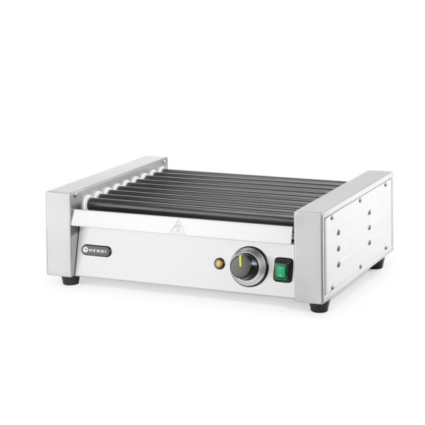 Forgóhengeres virslisütő - egy zóna, HENDI, 7 henger, 230V/740W, 525x365x(H)176mm 268506