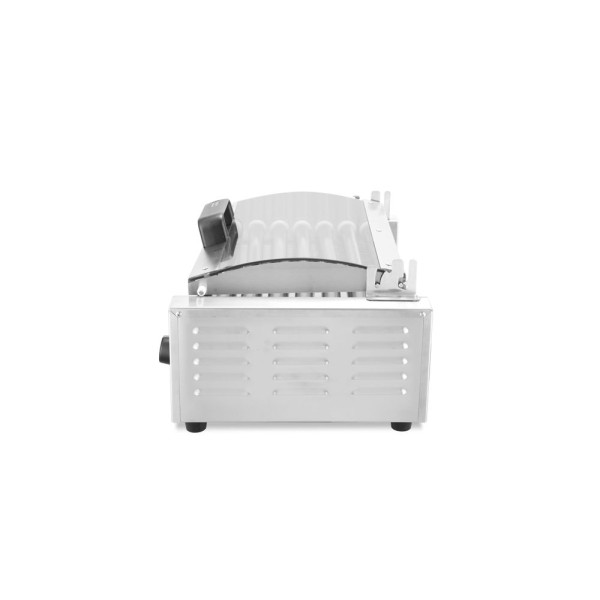 Kolbászsütő grill, 1 zónás, energiatakarékos fedéllel, HENDI, 7 görgős, 230V/620W, 566x375x(H)259mm 268636