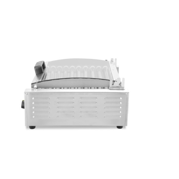 Kolbászsütő grill - 2 zónás energiatakarékos fedéllel, HENDI, 11 görgős, 220-240V/980W, 566x527x(H)259mm 268650