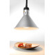 Állítható magasságú melegentartó lámpa, kúpos kivitelű., HENDI, Ezüst, 230V/250W, ⌀275x(H)250mm 273869