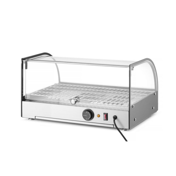 Asztali melegentartó vitrin, HENDI, egyszintes, Fekete, 220-240V/800W, 554x376x(H)311mm 273982