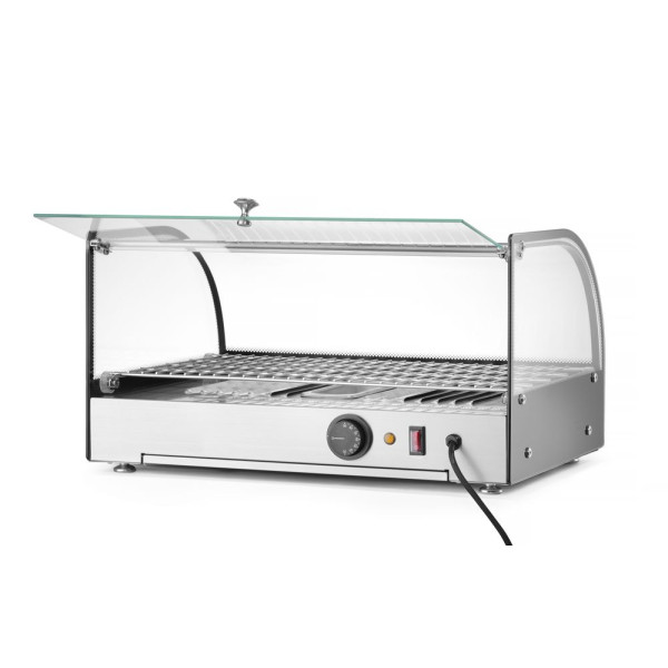 Asztali melegentartó vitrin, HENDI, egyszintes, Fekete, 220-240V/800W, 554x376x(H)311mm 273982