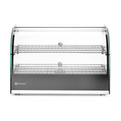 Pultra helyezhető melegentartó vitrin két szintes, HENDI, készintes, Fekete, 220-240V/800W, 554x376x(H)376mm 273999