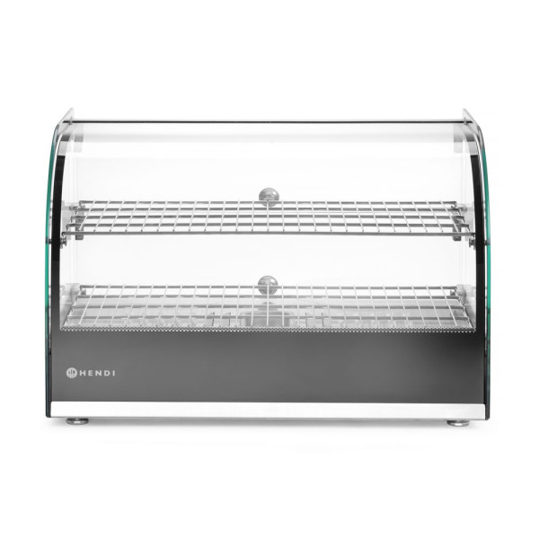 Pultra helyezhető melegentartó vitrin két szintes, HENDI, készintes, Fekete, 220-240V/800W, 554x376x(H)376mm 273999