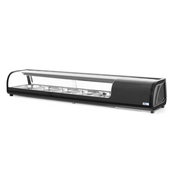Sushi tároló hűtő, Arktic, A csomag tartalma: 4x GN 1/3 (H) 40 mm., GN 1/3, Fekete, 220-240V/190W, 1177x426x(H)296mm 274071