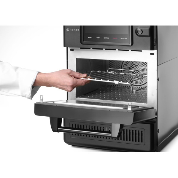 Nagy sebességű CombiTurbo sütő, HENDI, 18L, Fekete, 230V/3000W, 402x735x(H)608mm 281277