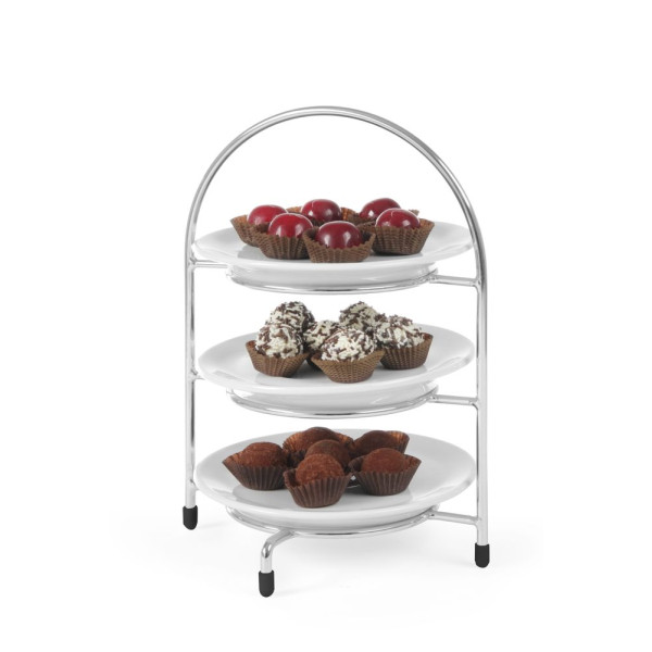 Szervírozó állvány , HENDI, max. Ø 275 mm tányér, 290x290x(H)440mm 425473