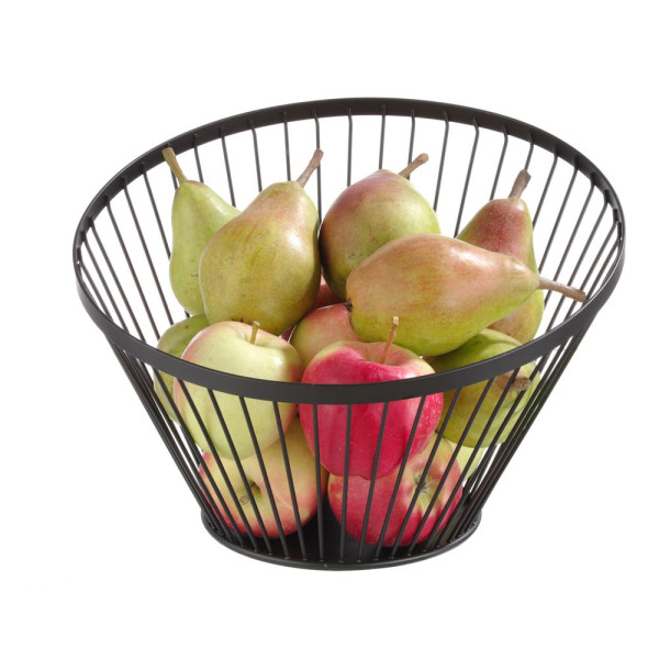 Gyümölcsös kosár fekete, HENDI, ⌀150x(H)80mm 427095