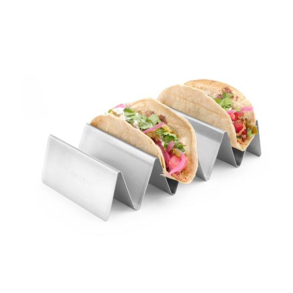 Taco állvány, HENDI, 4 rés, 225x115x(H)50mm 429457