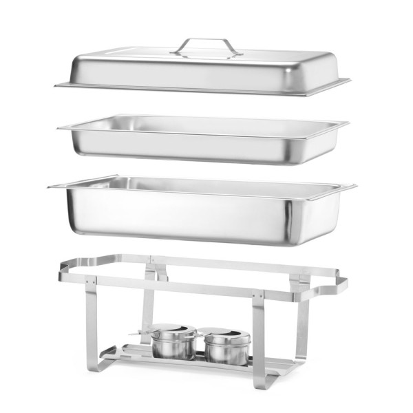Chafing edény GN 1/1, HENDI, Kitchen Termékcsalád, 9L, 2 db., 600x358x(H)295mm 472613