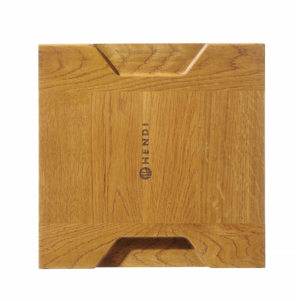Tölgyfa tálalódeszka, HENDI, 270x270x(H)20mm 505472
