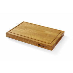 Szervírozó deszka, tölgyfa, HENDI, 420x280x(H)40mm 505489