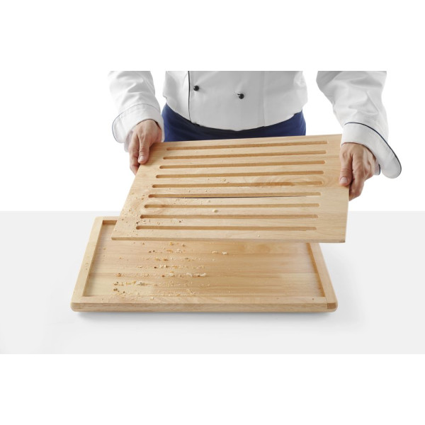 Kenyérvágódeszka, HENDI, Sötét fa, 475x322mm 505502