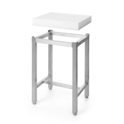 Polietilén hentesblokk, darabolóállvány, HENDI, 505656 + 505670, Fehér, 500x400x(H)800mm 505687