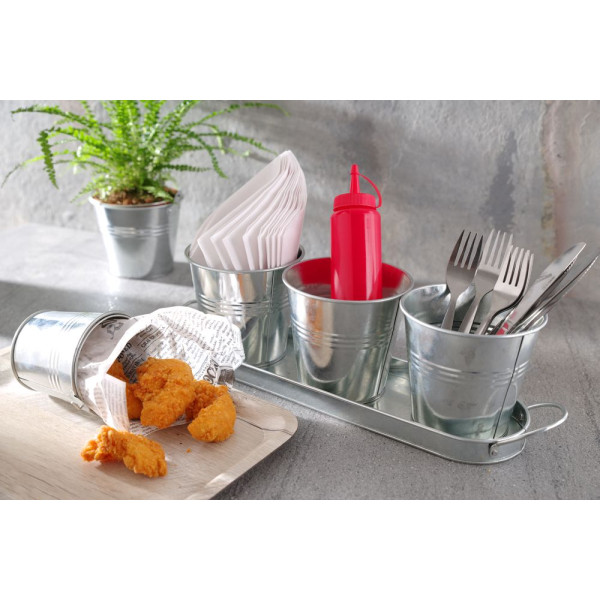 Melamin felszolgáló tálca fa mintázattal, AmerBox, Sötét fa, 240x340mm 508923