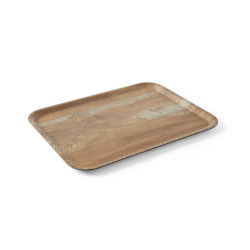 Melamin felszolgáló tálca fa mintázattal, AmerBox, Fa, 370x530mm 508947
