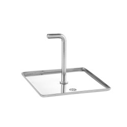 Ételgyűrű és nyomólemez négyzet, HENDI, nyomólemez, 80x80x(H)55mm 512234