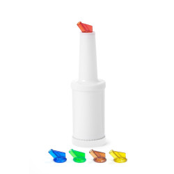 Tároló- és kiöntő palack, BarUp, 0,8L, Fehér, ⌀90x(H)300mm 557600