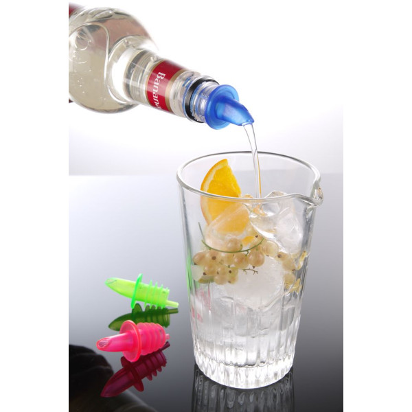 Szabad áramlású kiöntő, BarUp, 2 kék, 2 piros, 2 zöld, Piros, 6 db 599457