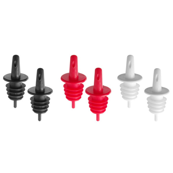 Szabad áramlású kiöntő, BarUp, 2 kék, 2 piros, 2 zöld, Piros, 6 db 599457