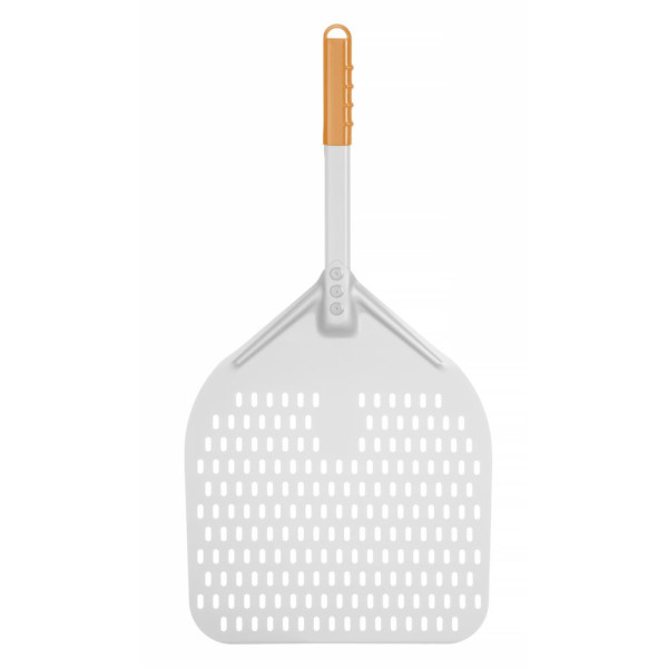 Rövid nyéllel perforált pizza lapát, HENDI, 350x710mm 618066