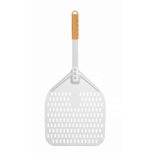 Rövid nyéllel perforált pizza lapát, HENDI, 350x710mm 618066