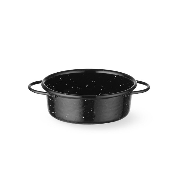 Casserole edény, zománcozott, HENDI, Fekete, ⌀100x(H)40mm 622513