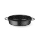 Casserole edény, zománcozott, HENDI, Fekete, ⌀100x(H)40mm 622513