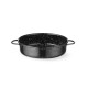 Casserole edény, zománcozott, HENDI, Fekete, ⌀100x(H)40mm 622513