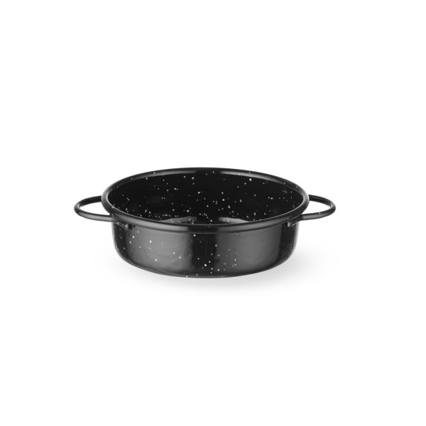 Casserole edény, zománcozott, HENDI, Fekete, ⌀120x(H)40mm 622520