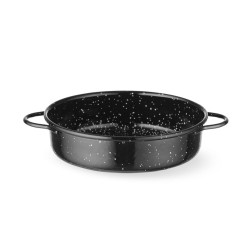 Casserole edény, zománcozott, HENDI, Fekete, ⌀160x(H)45mm 622544